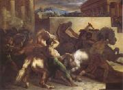 Race of Wild Horses at Rome (mk05)